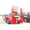 China 2 or 3 axles 80ton flat low bed semi truck trailer with stepwise platform and concaved beam for sale